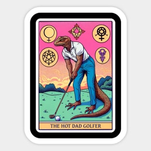 The Hot Dad Golfer Sticker